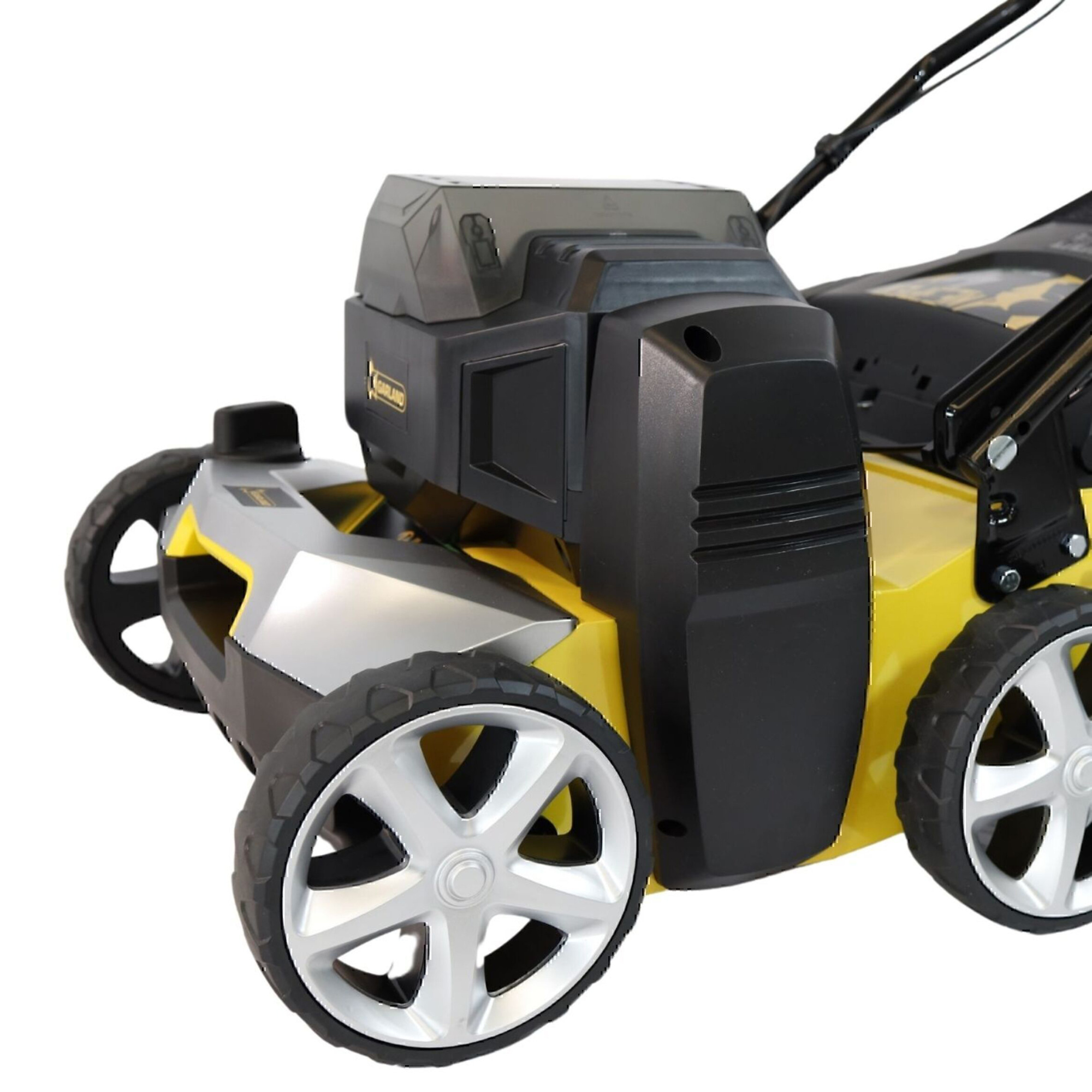 Châssis robuste et roues larges de la brosseuse Garland 602-V23 sans fil